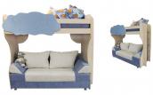 Двухъярусная кровать Детская с диваном "Амаретто-1"